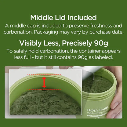 Carbonated Bubble Clay Mask - Deep Cleansing & Exfoliating Treatment velvet vial